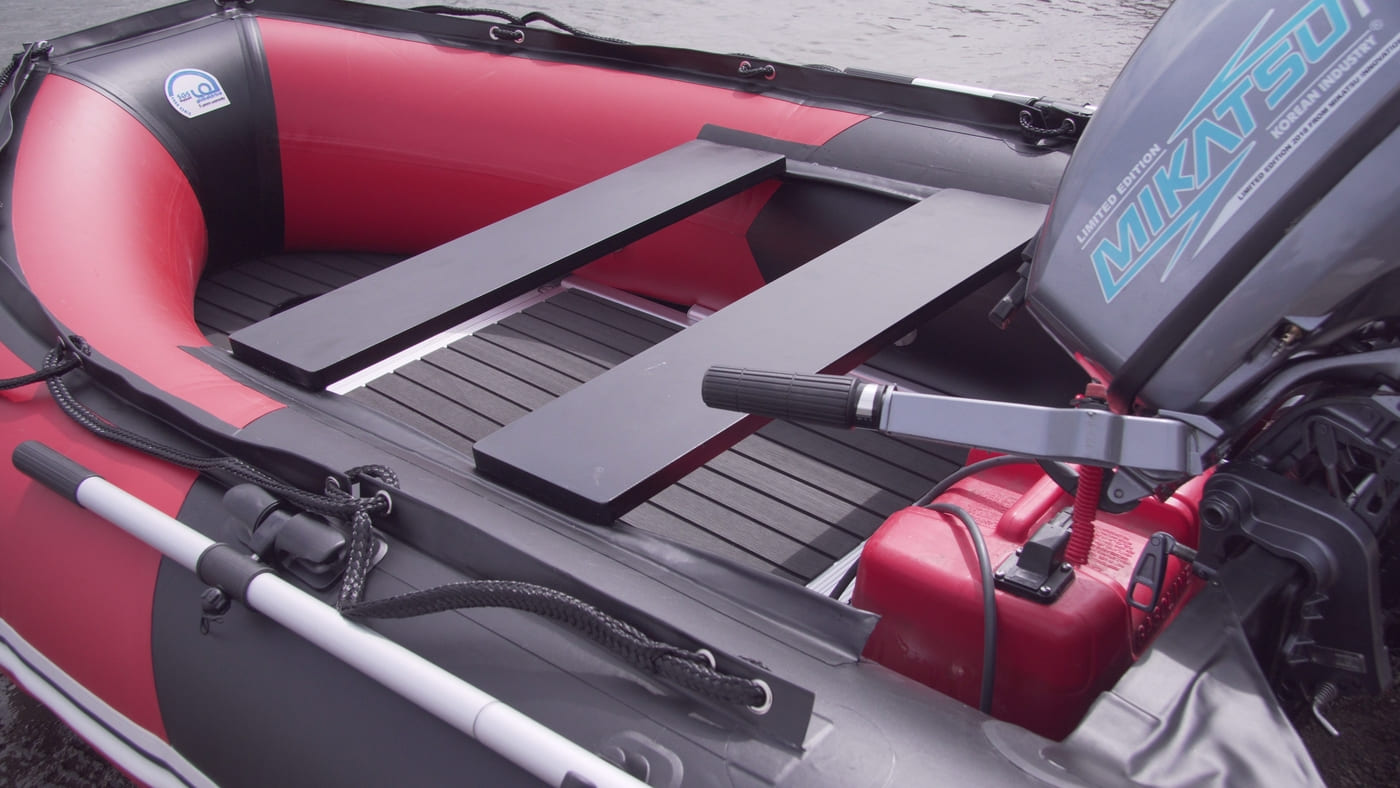 Купить Лодка ПВХ STORMLINE Flexiteek 380 (черно-зеленая/красно-черная) (2024) в Москве фото9