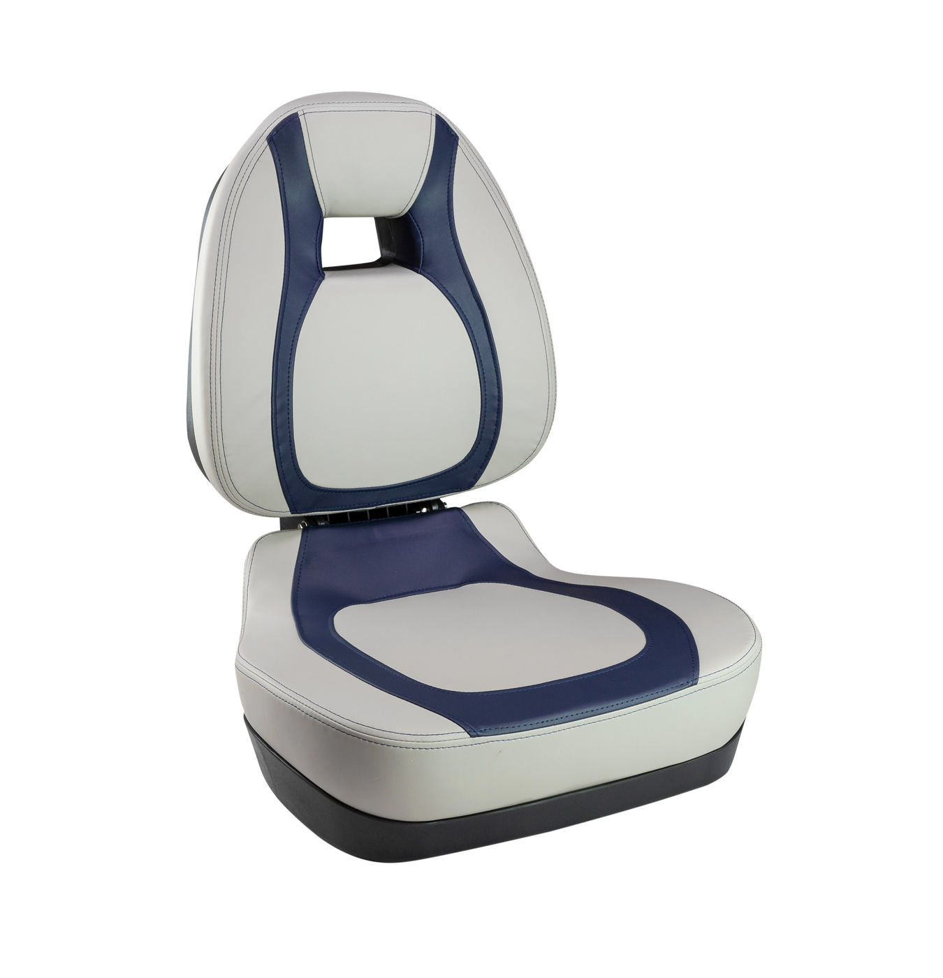 Купить Кресло складное мягкое FISH PRO II с высокой спинкой (синий/серый) в Москве