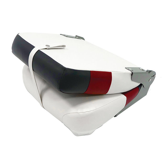 Купить Кресло складное мягкое Premium High Back Boat Seat (белый/красный) в Москве фото2