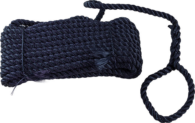Купить Конец швартовый d10мм, L10м, темно-синий, трехпрядный в Москве