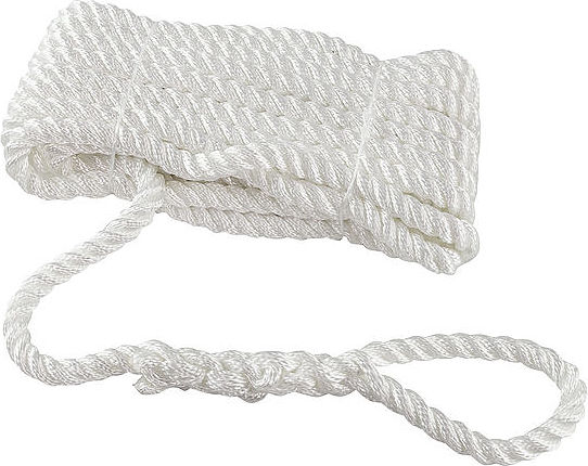 Купить Конец швартовый d10мм, L10м, белый, трехпрядный в Москве