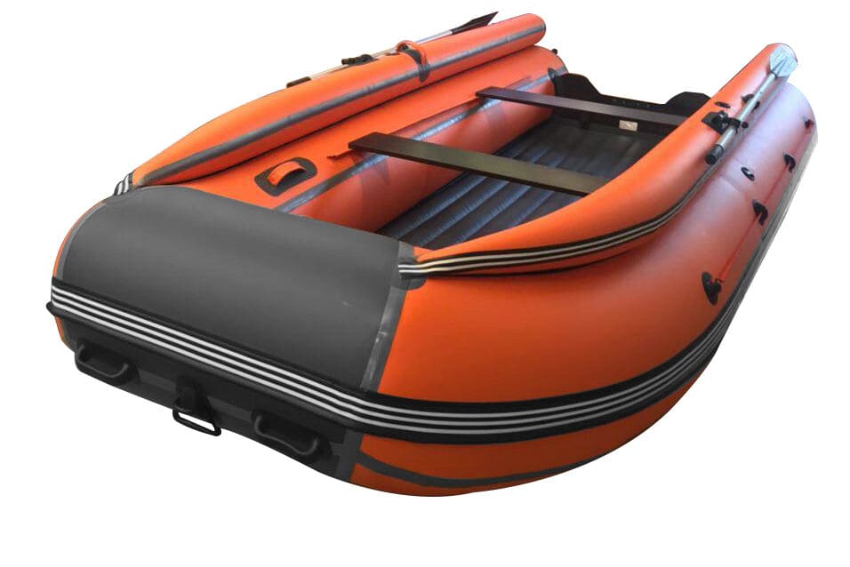 Купить Лодка ПВХ ORCA 380 НД с фальшбортом оранжевый/черный в Москве фото2
