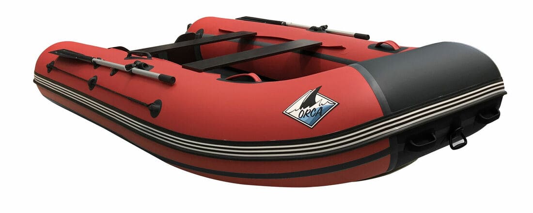 Купить Лодка ПВХ ORCA 380 НДНД красный/черный в Москве фото4