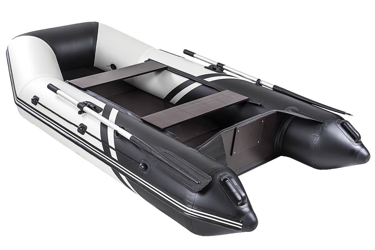 Купить Лодка ПВХ БРОНЯ 280 Белый - чёрный в Москве фото2
