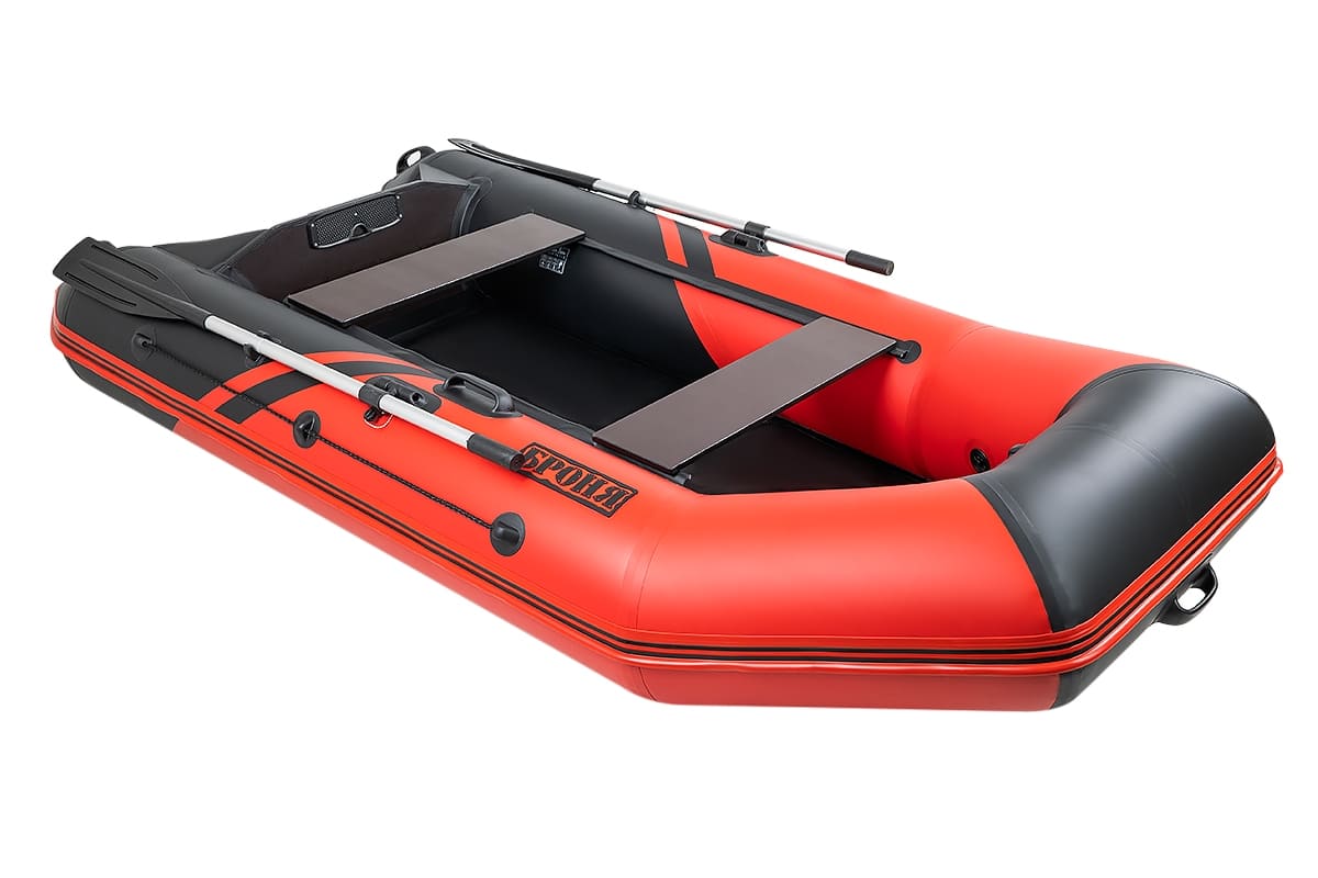 Купить Лодка ПВХ БРОНЯ 280 Красный - чёрный в Москве фото3