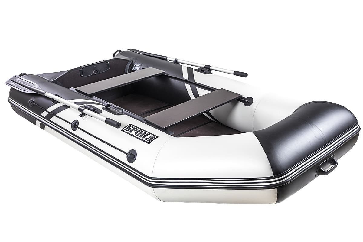 Купить Лодка ПВХ БРОНЯ 280 СК Белый - чёрный в Москве фото3