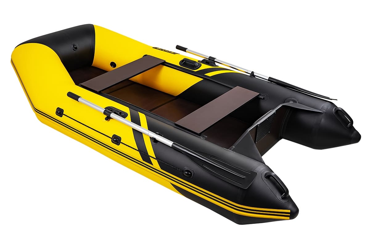 Купить Лодка ПВХ БРОНЯ 280 СК Жёлтый - чёрный в Москве фото2