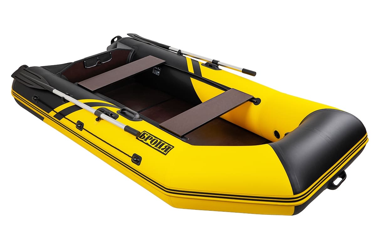 Купить Лодка ПВХ БРОНЯ 280 СК Жёлтый - чёрный в Москве фото3