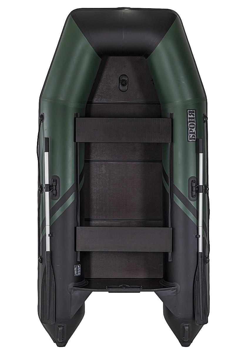 Купить Лодка ПВХ БРОНЯ 280 СК Зелёный - чёрный в Москве