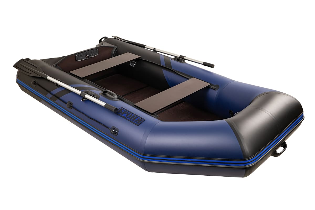 Купить Лодка ПВХ БРОНЯ 280 СК Синий - чёрный в Москве фото2