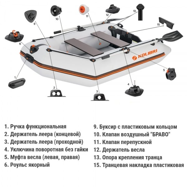 Купить Лодка ПВХ КОЛИБРИ КМ280 в Москве