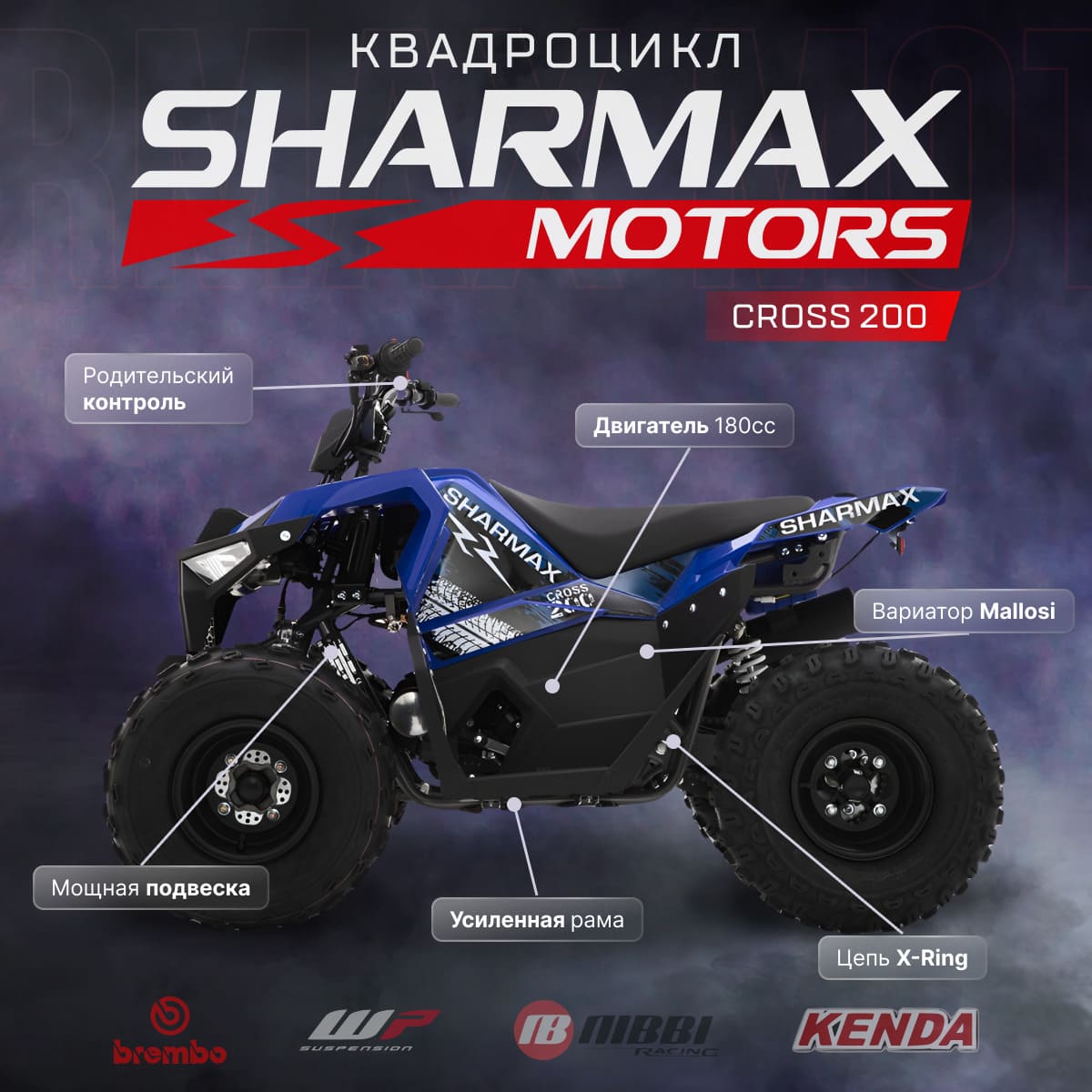 Купить Квадроцикл SHARMAX Cross 200 (2024) в Москве фото20