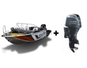 Купить Комплект Алюминиевая лодка (катер) Mikatsu (Микатсу) 475 (Z43) Sport + мотор Yamaha F60FETL 