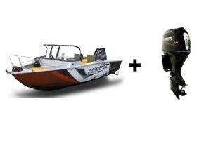 Купить Комплект Алюминиевая лодка (катер) Mikatsu (Микатсу) 570 (Z43) Premium + мотор Hidea HDEF 115 FEL-T EFI 