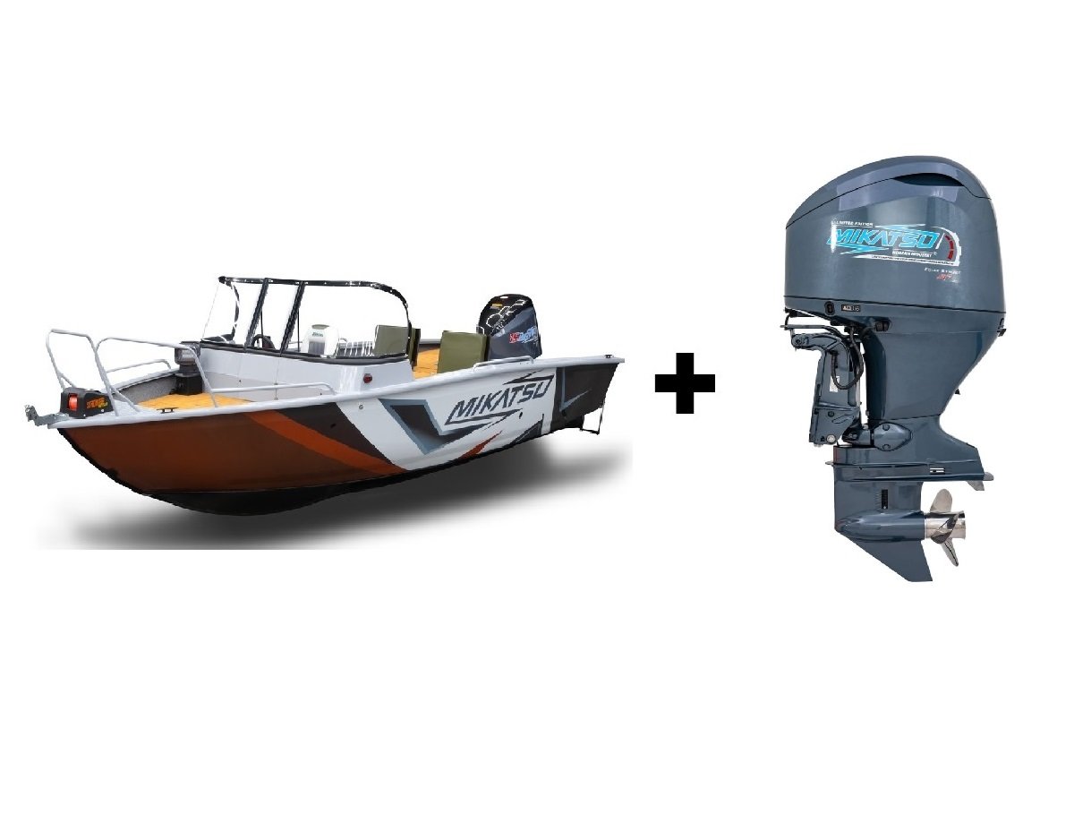 Купить Комплект Алюминиевая лодка (катер) Mikatsu (Микатсу) 570 (Z43) Sport + мотор Mikatsu MF115FEL-T EFI в Москве