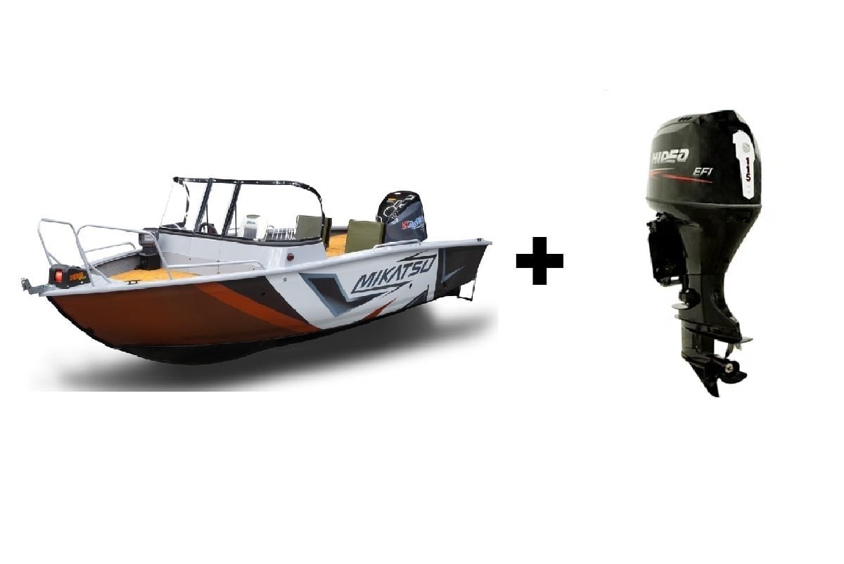 Купить Комплект Алюминиевая лодка (катер) Mikatsu (Микатсу) 570 (Z43) Standard + мотор Hidea HDEF 115 FEL-T EFI в Москве