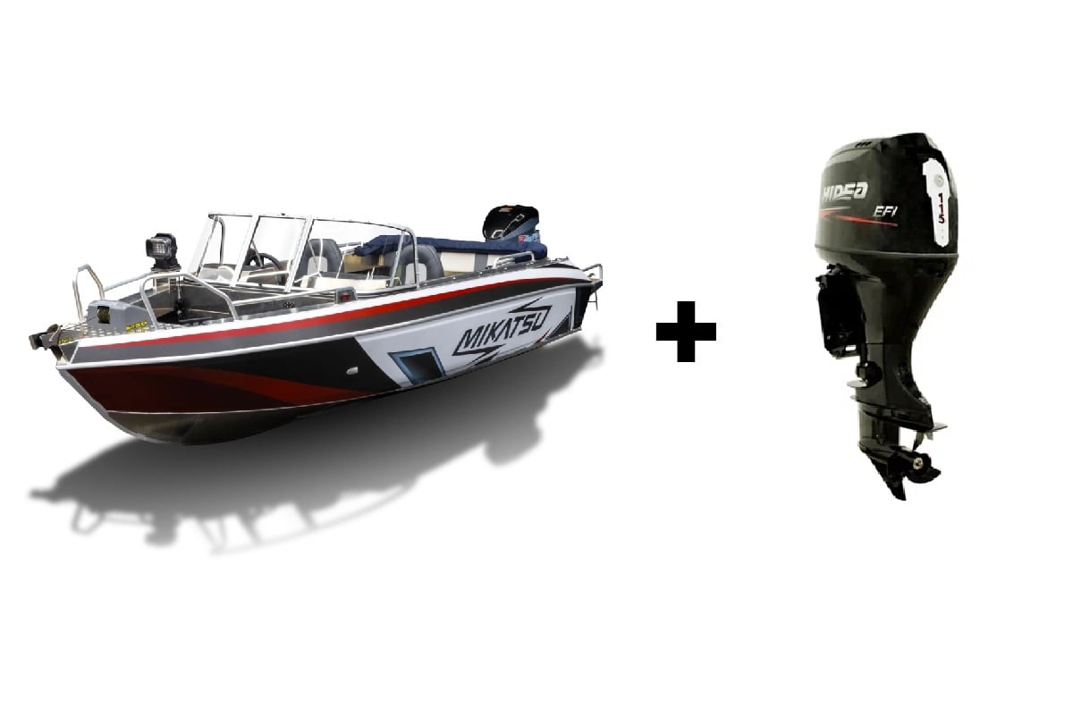 Купить Комплект Алюминиевая лодка (катер) Mikatsu (Микатсу) 590 (Z99) Standard + мотор Hidea HDEF 115 FEL-T EFI в Москве