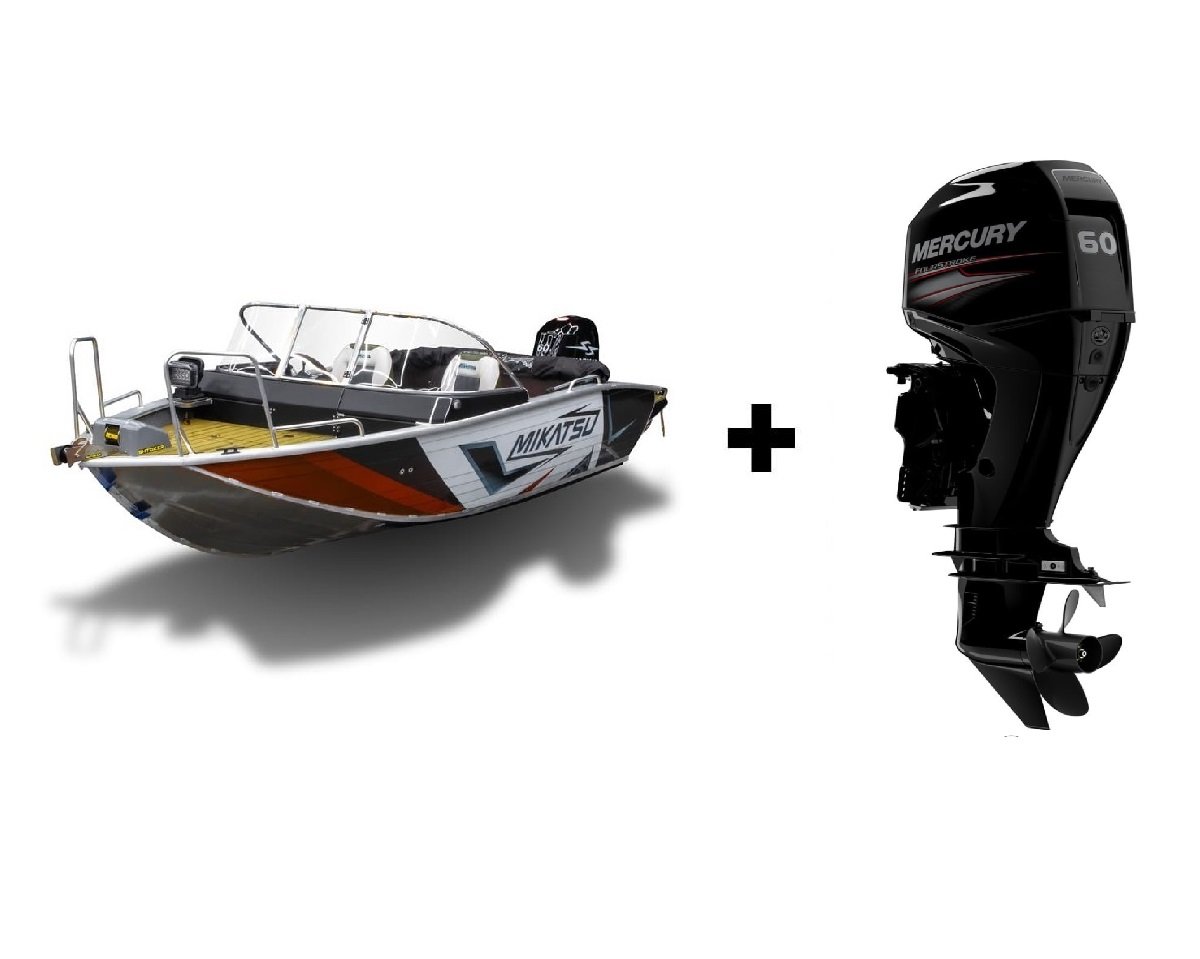 Купить Комплект Алюминиевая лодка (катер) Mikatsu (Микатсу) 470 (Z43) Sport + мотор Mercury ME F60 ELPT EFI в Москве