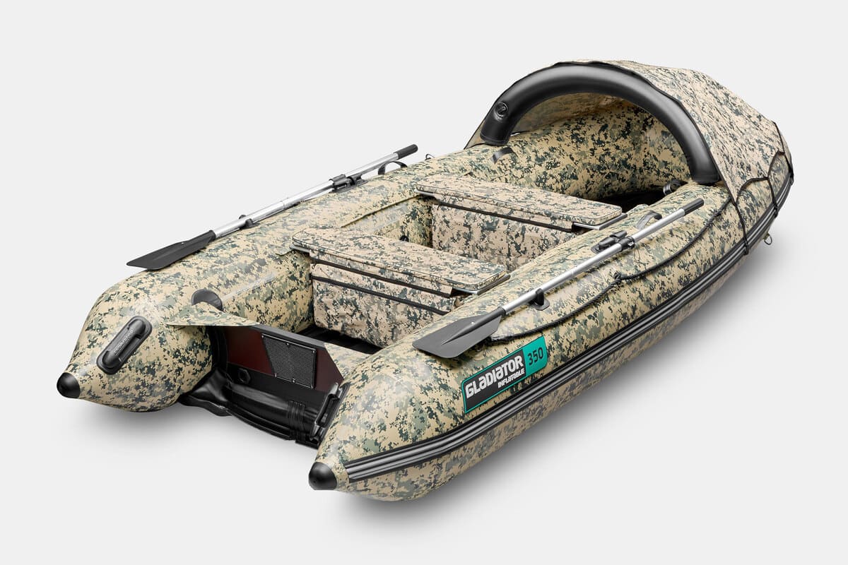 Купить Лодка ПВХ GLADIATOR E350PRO Camo в Москве фото4