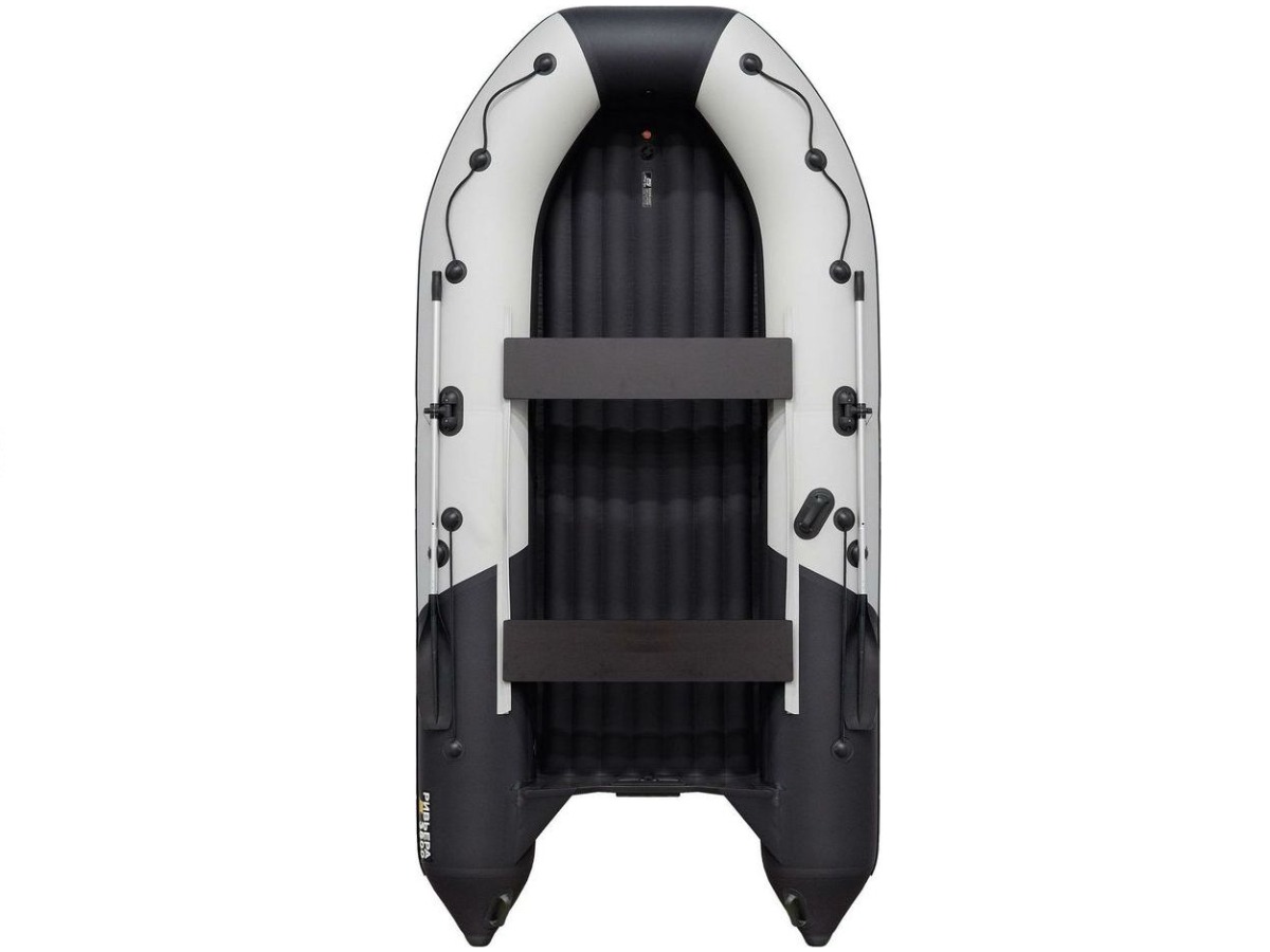 Купить Лодка ПВХ РИВЬЕРА Компакт 3800 нднд "комби" светло-серый/черный в Москве