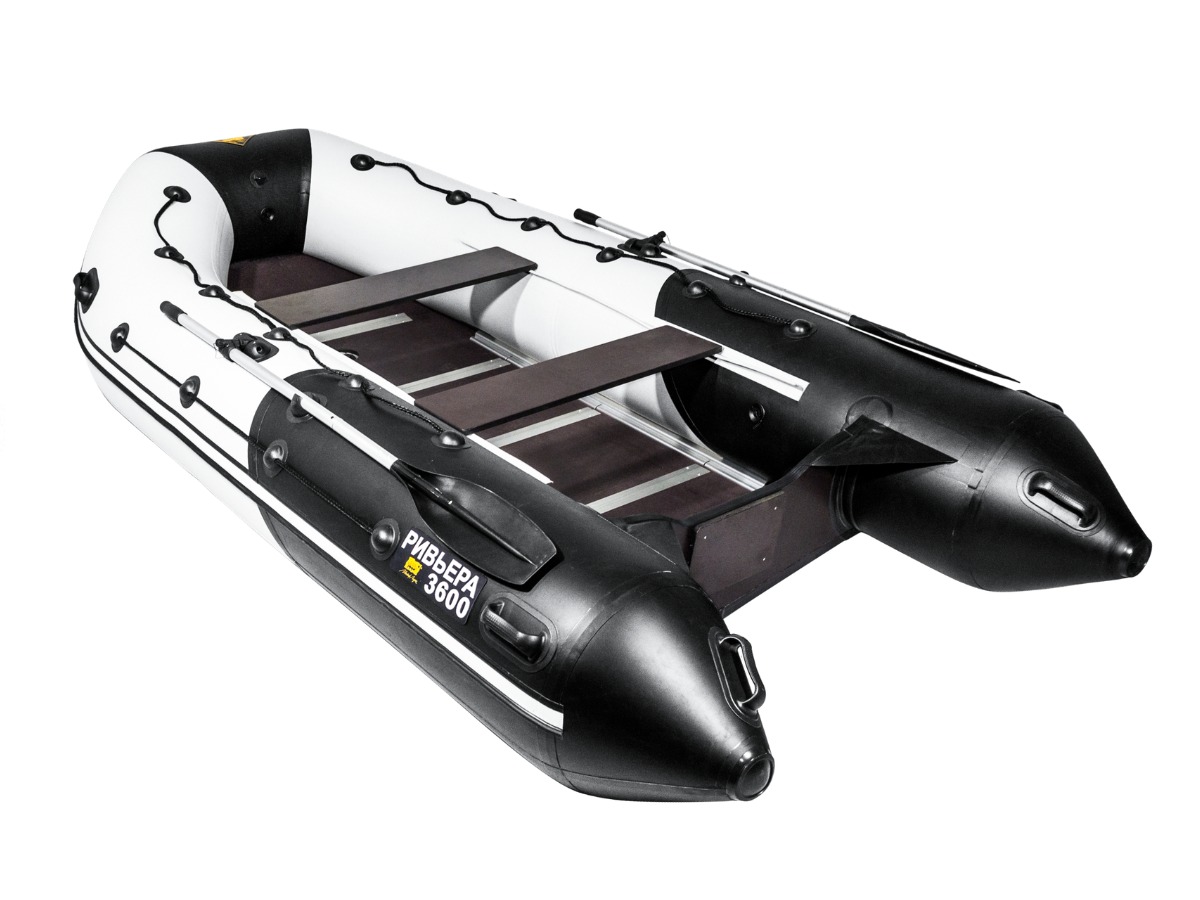 Купить Лодка ПВХ РИВЬЕРА Максима 3600 СК "Комби" светло-серый/черный в Москве фото3