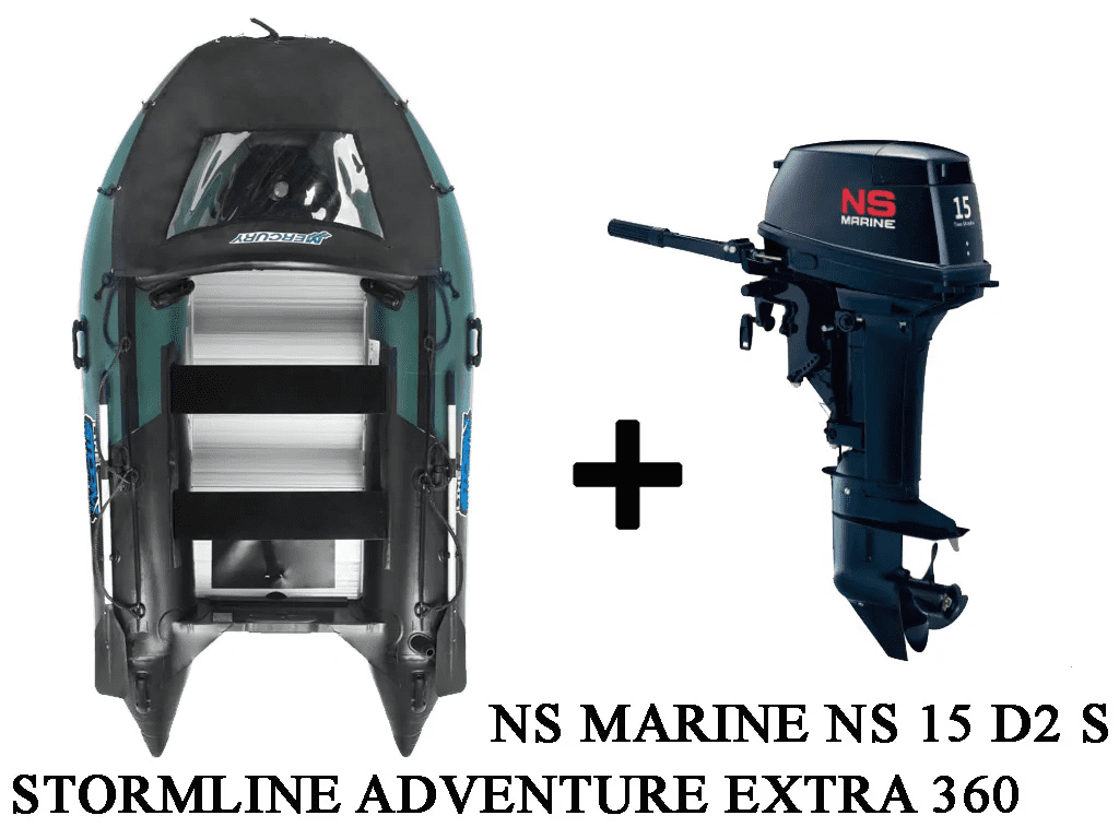 Купить Лодка ПВХ STORMLINE ADVENTURE EXTRA 360 + 2х-тактный лодочный мотор NISSAN MARINE NS 15 D2 S в Москве