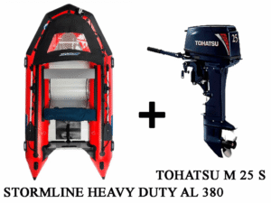 Купить Лодка ПВХ STORMLINE HEAVY DUTY AL 380 + 2х-тактный лодочный мотор TOHATSU M 25 S 