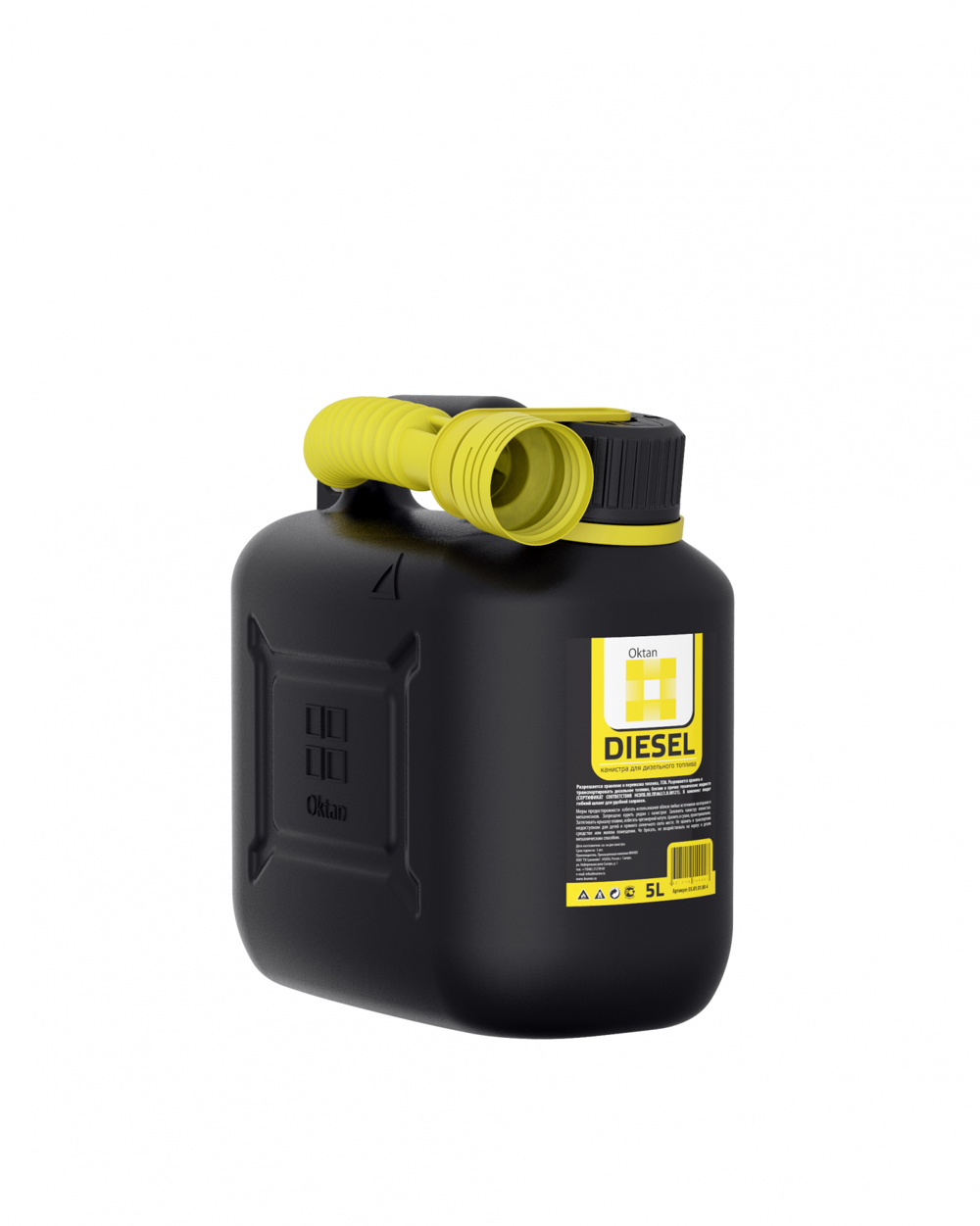 Купить Канистра ГСМ Oktan, 5л (Черный) в Москве