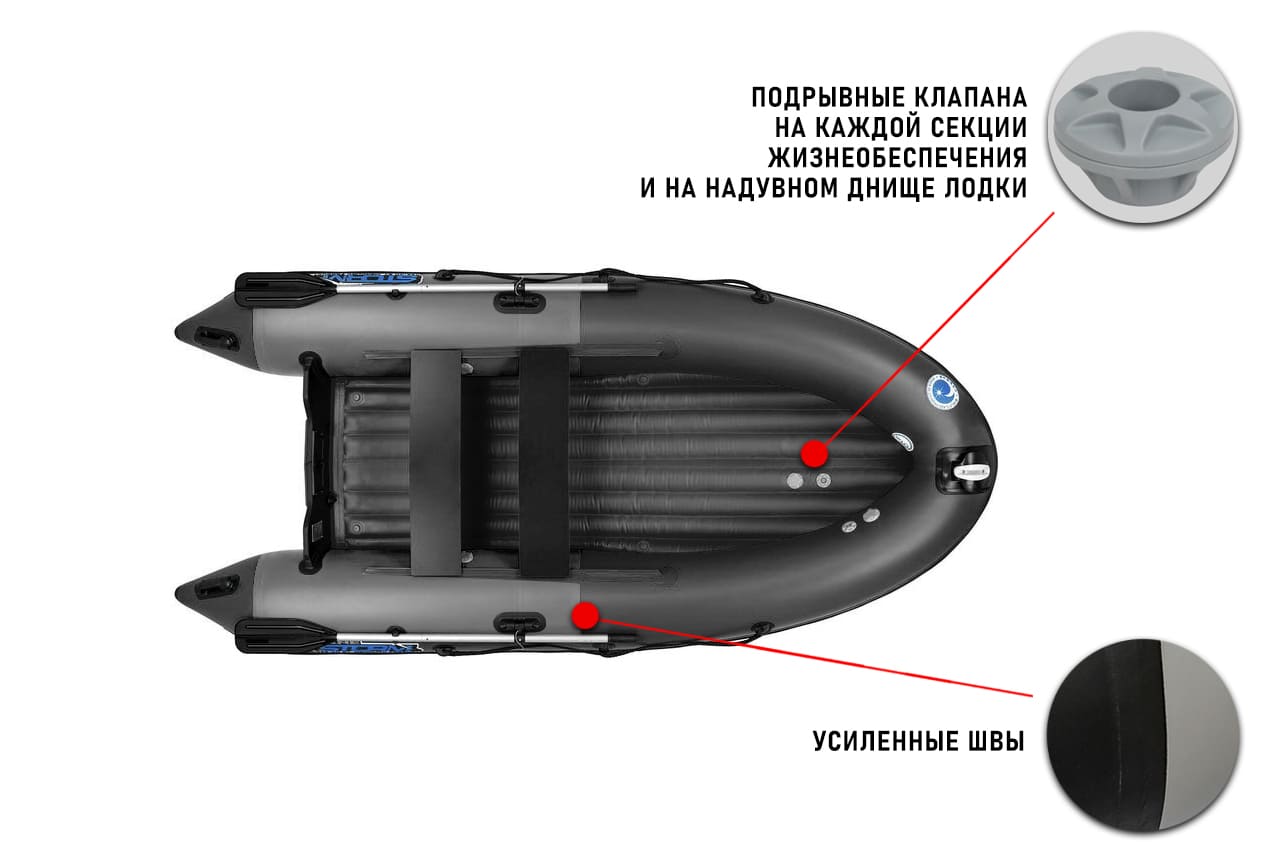 Купить Лодка ПВХ STORMLINE Air Cruiser 400 (2024) в Москве фото8